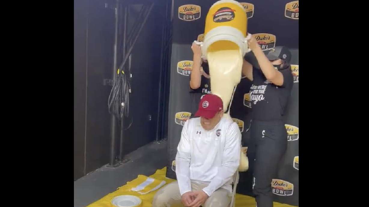 But while Gatorade and french fries are all fun and games, there is never an excuse to dump a cooler full of mayonnaise on another person's head.