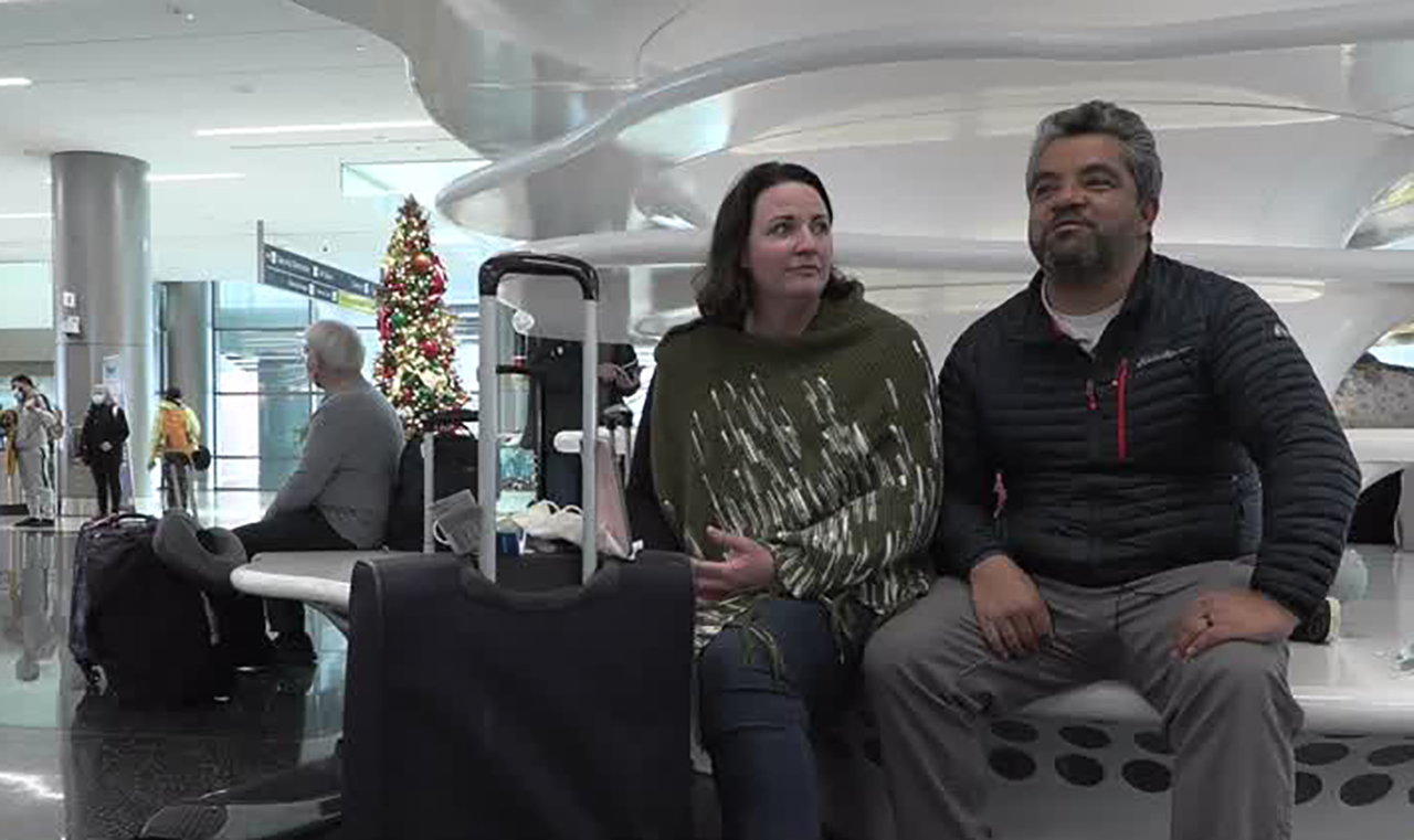 Joe and Andrea Farfan flew into Salt Lake City from Phoenix Monday, Jan. 3, 2022, and explained that everything went smoothly. But their other 15 family members had a completely different experience.