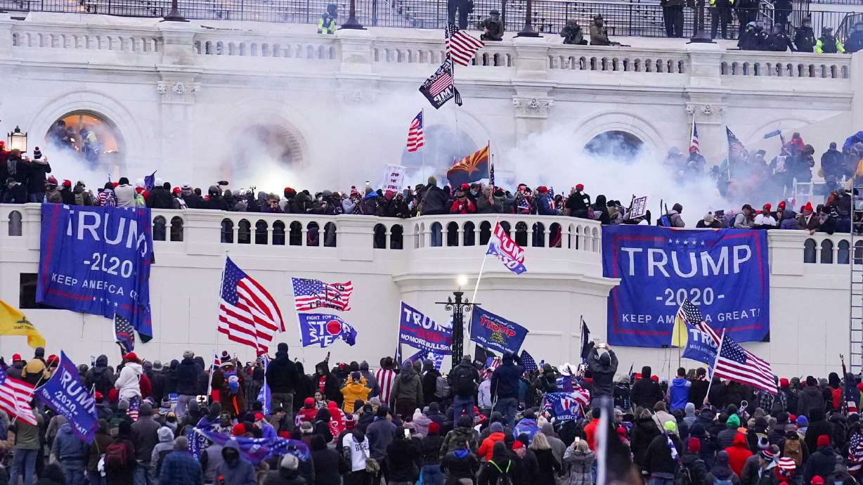 Rioters on the West Front at the U.S. Capitol on Jan. 6, 2021, in Washington.