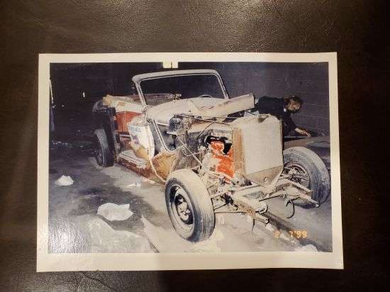 A daunting “before” picture of Art Pasker’s 1950 Jaguar Mark V Drophead Coupe.