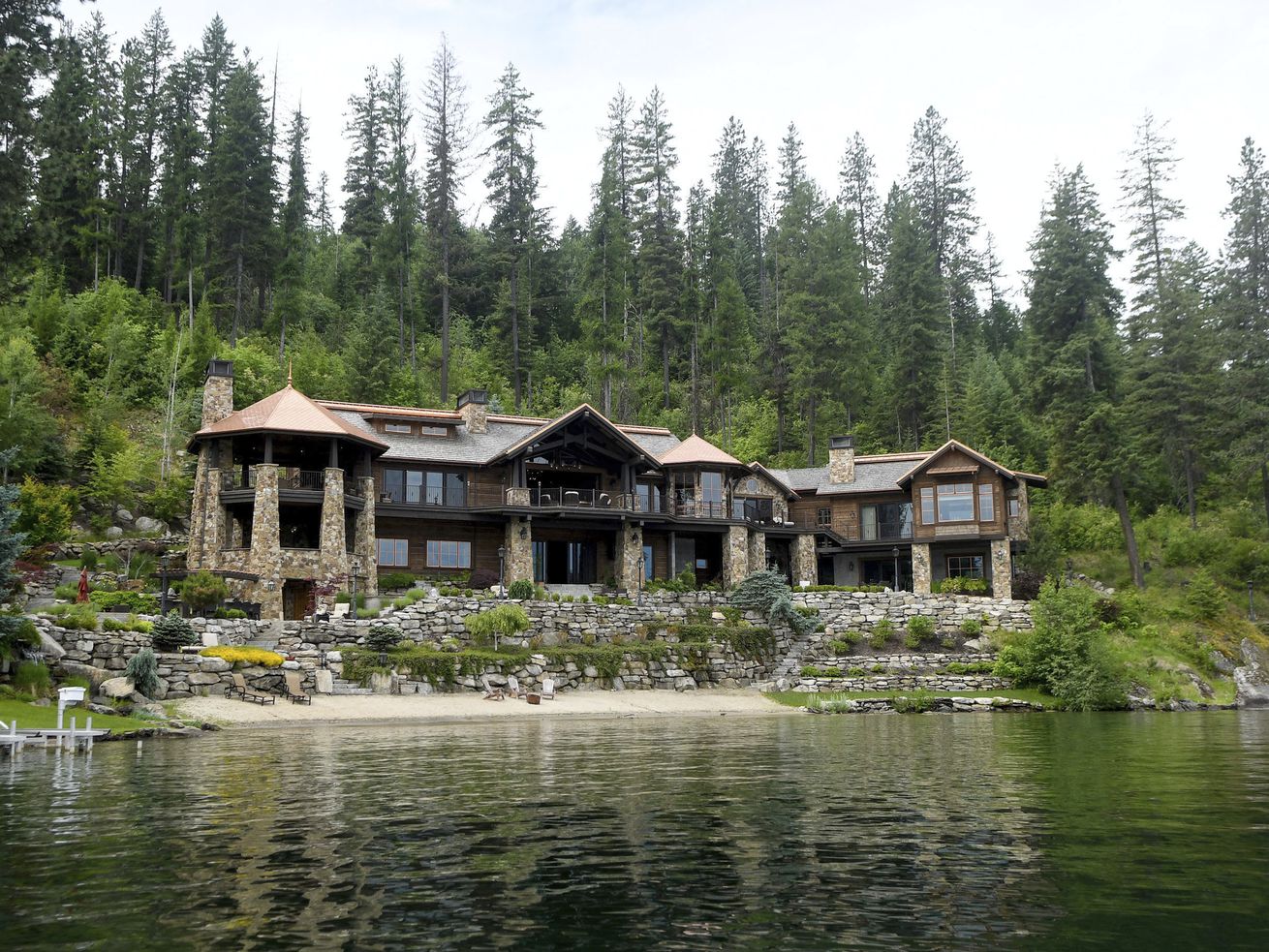 This $27 million lakefront mansion in Coeur d’Alene, Idaho, is photographed on Wednesday, June 23. The Spokane real estate market is booming.