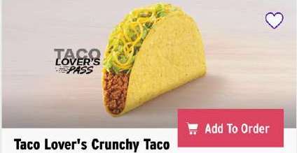 For $10 a month, Taco Bell customers can get one taco per day for 30 consecutive days.