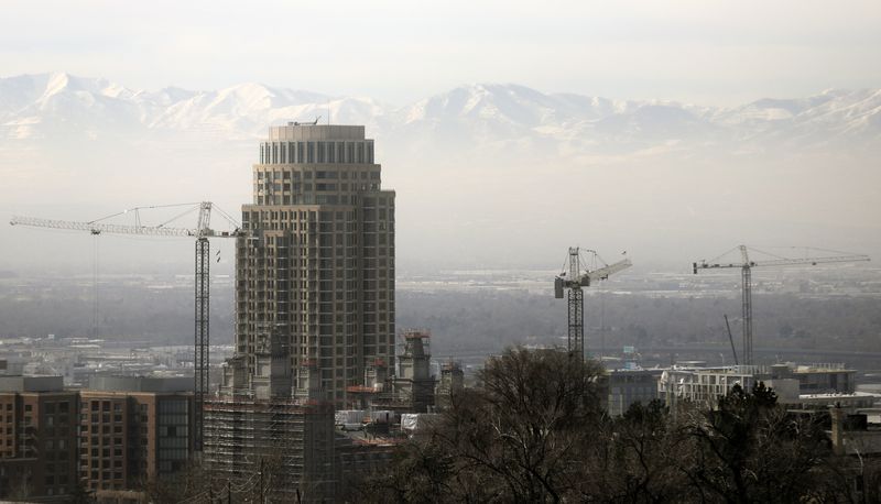 Smog settles over Salt Lake City during an inversion on
Wednesday.