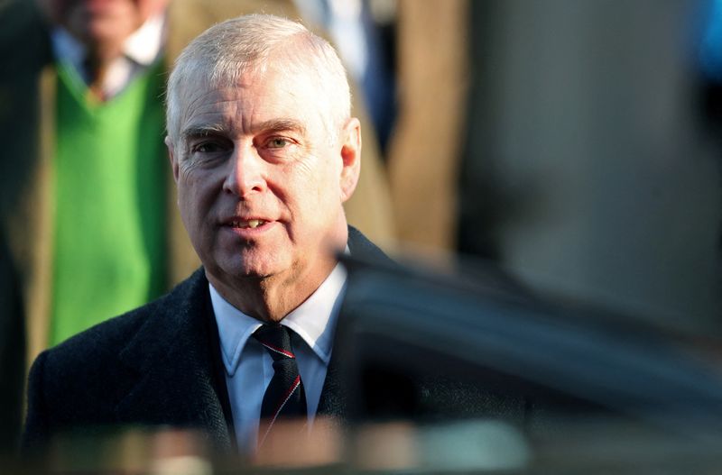 The Royal Family removed Prince Andrew's military links and royal patronages on Thursday and said he will no longer be known as "His Royal Highness," as he fights a U.S. lawsuit in which he is accused of sex abuse.