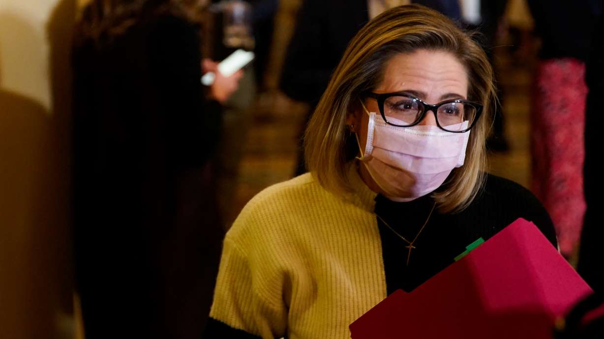 U.S. Senator Kyrsten Sinema, D-Ariz., rejected President Joe Biden's plea to jettison the Senate's filibuster rule to allow Democrats to pass a voting-rights bill, calling the measure a critical tool to tamp down the nation's deepening political divisions.