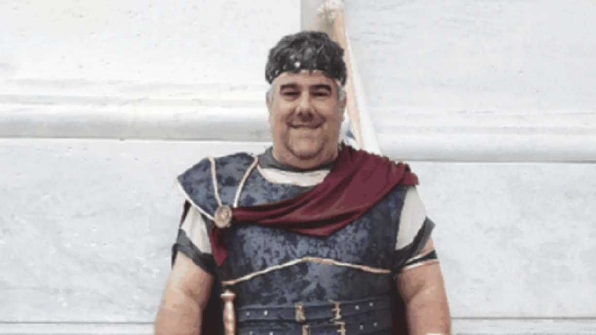 A man the FBI says is Nathan Wayne Entrekin poses in a
photo during the insurrection at the U.S. Capitol on Jan. 6, 2021.
The FBI says it seized the photo from the phone of Entrekin, who
was arrested Thursday and faces two misdemeanor charges in
connection with the riot.