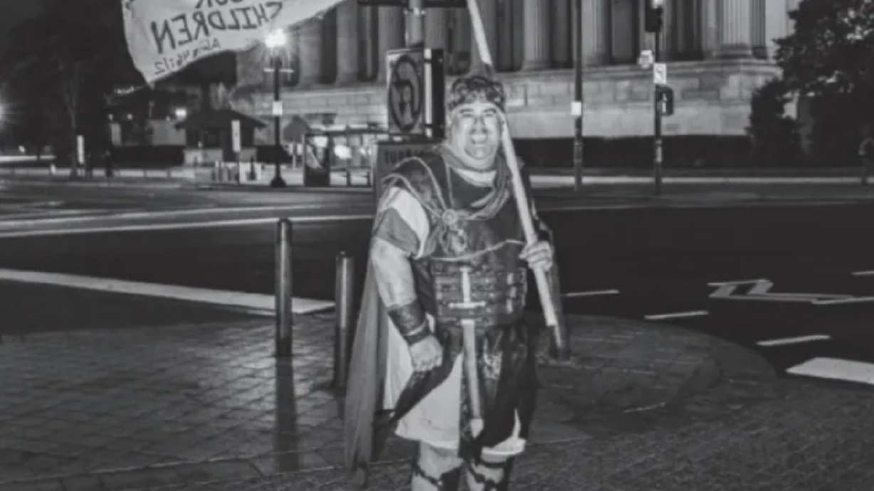 Nathan Wayne Entrekin poses near the U.S. Capitol on Jan. 6, 2021. Entrekin, who is from Arizona, was arrested in July and pleaded guilty Friday to breaching the Capitol.