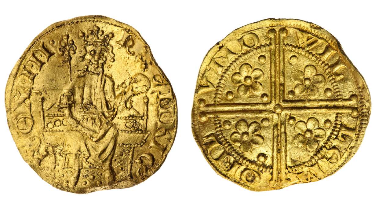 The rare King Henry III gold coin, which was worth twenty silver pennies when it was minted in 1257, could fetch $500k in an auction.