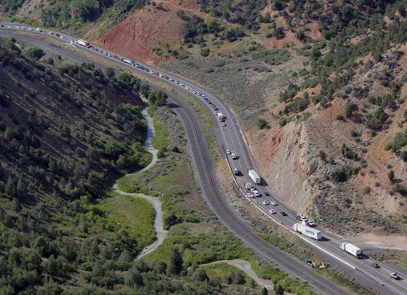 Fire and police respond to fatal car accident in
Spanish Fork Canyon on U.S. 6 on Aug. 7, 2012.