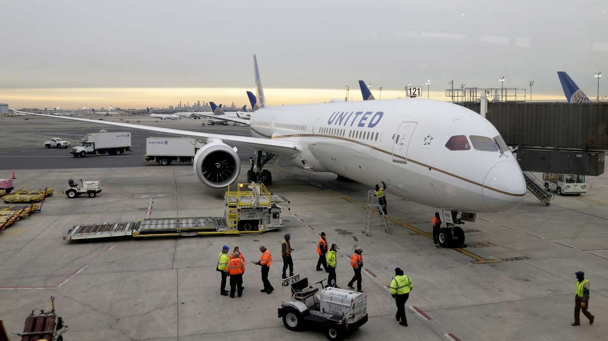 A Dreamliner 787-10 at Newark Liberty International Airport in Newark, N.J., Jan. 7, 2019. The FAA said Friday that interference from 5G could delay systems like thrust reversers on Boeing 787s from kicking in, leaving only the brakes to slow the plane.