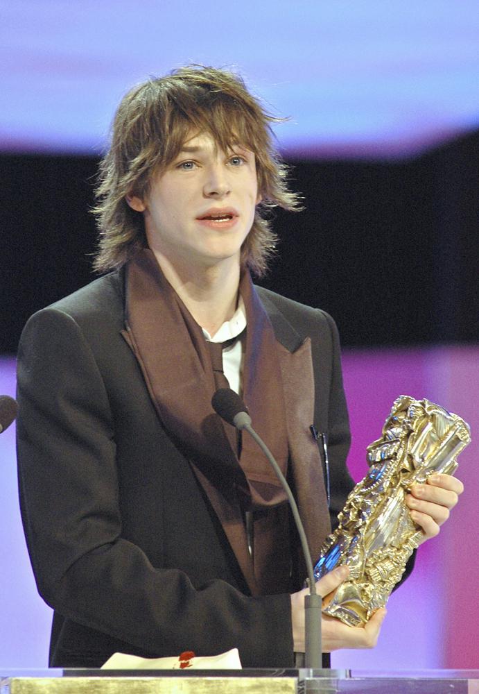 French actor Gaspard Ulliel accepts the Cesar Award for his performance as best young actor in "A Very Long Engagement" in Paris on Feb. 26, 2005. Ulliel died Wednesday, Jan. 19, 2022, after a skiing accident in the Alps, according to his agent's office.