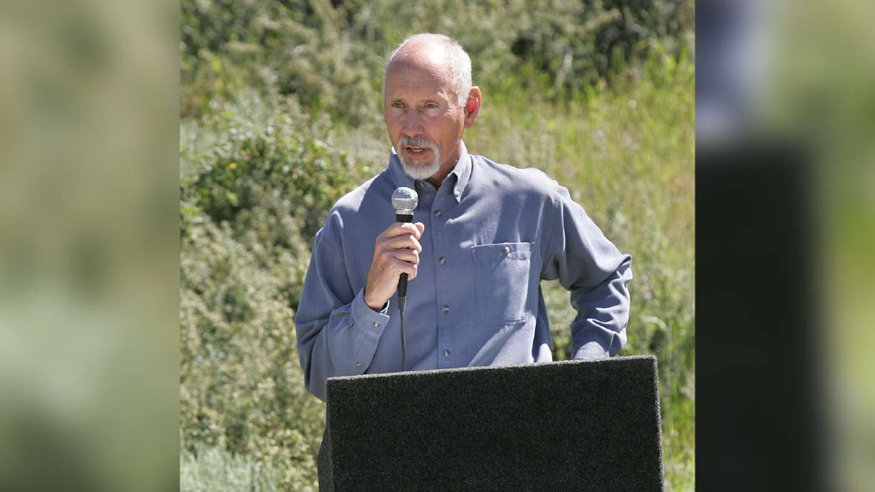 Rick Reese talks at a press event after Salt Lake County and the Trust for Public Lands teamed up to open space at the trailhead of Grandeur Peak and the Bonneville Shoreline at Parley's Canyon on May 26, 2005. Reese, a pioneer in Utah climbing and conservation, died on Jan. 9.