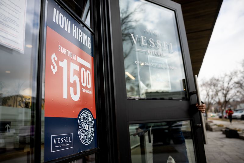 Vessel Kitchen, in the 9th and 9th area of Salt Lake
City, advertises that the restaurant is hiring staff starting at
$15 per hour on Friday.