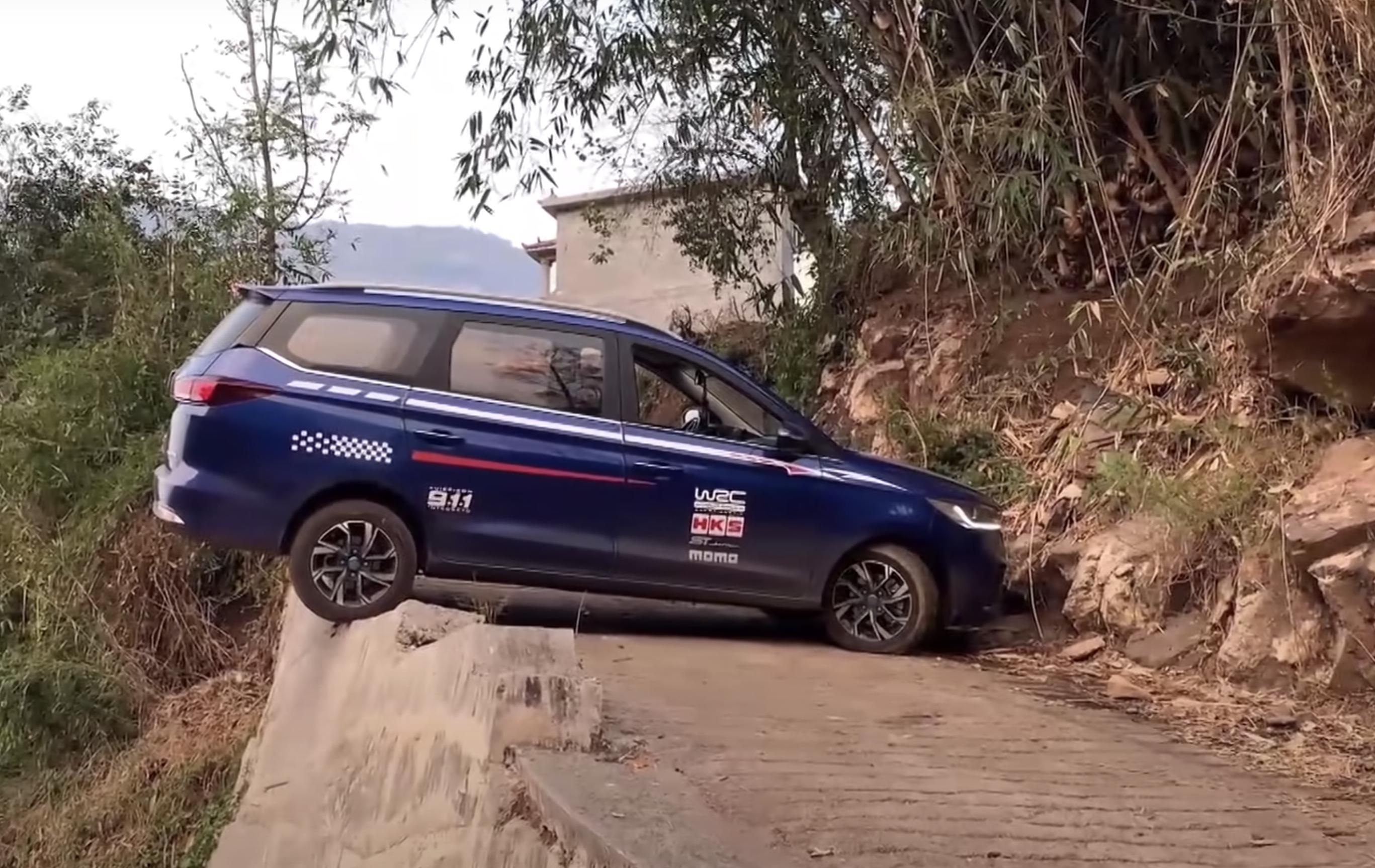 This viral video shows a wild adventure on the side of a steep cliff.