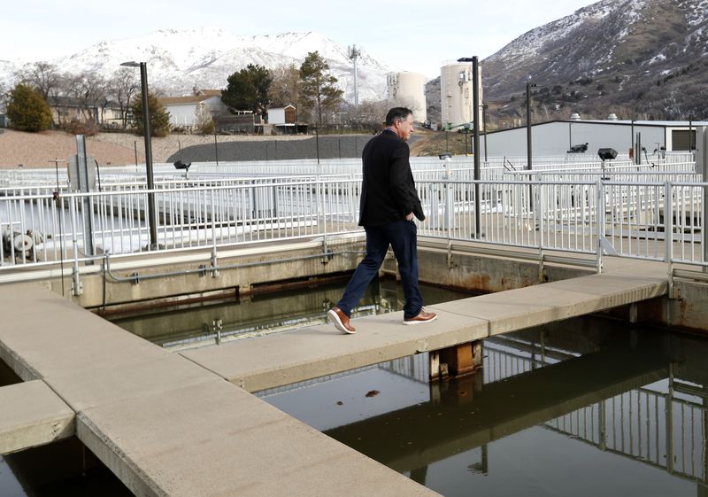 Tage Flint is photographed at the Weber Basin Water
Conservancy District in Layton on Thursday, Jan. 13. Flint is
retiring as general manager of the conservancy district after 30
plus years of employment.
