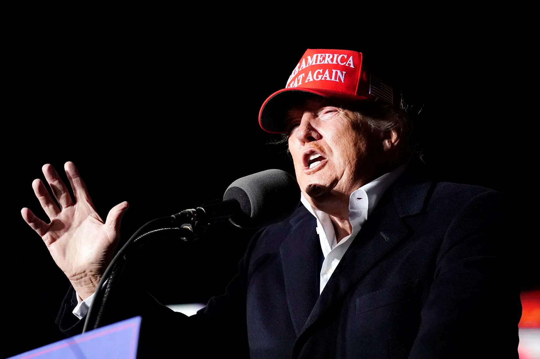 Former President Donald Trump speaks at a rally on Jan. 15 in Florence, Arizona.