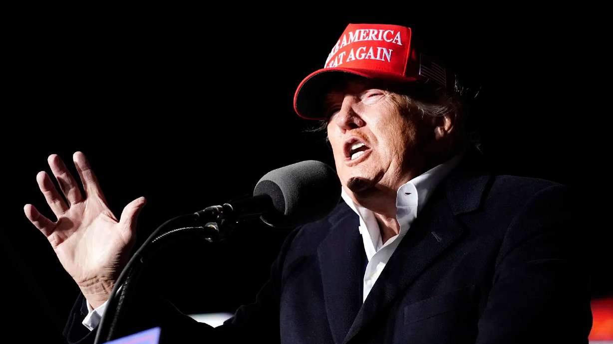 Former President Donald Trump speaks at a rally on Jan. 15 in Florence, Arizona.