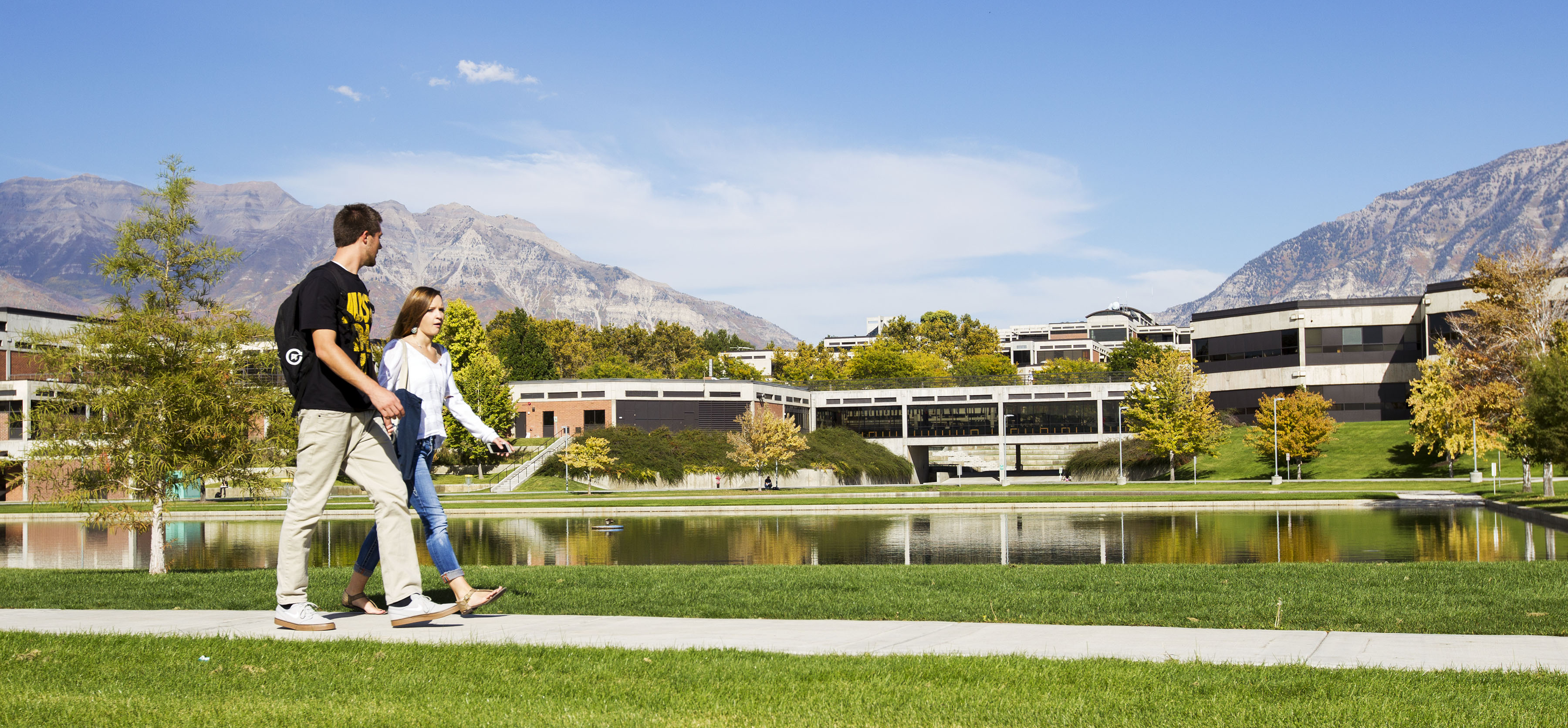 Students walk across the Utah Valley University campus in Orem on Oct. 8. Two UVU teacher groups on Monday issued a censure letter to the Utah Board of Higher Education, expressing their dissatisfaction with the school's administration and their "ongoing mismanagement of COVID-19."