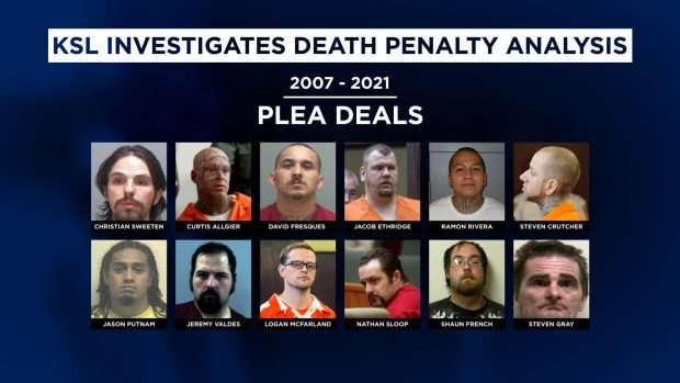 The KSL investigators identified 12 cases in Utah that ended in plea deals after prosecutors initially declared intent to seek the death penalty.