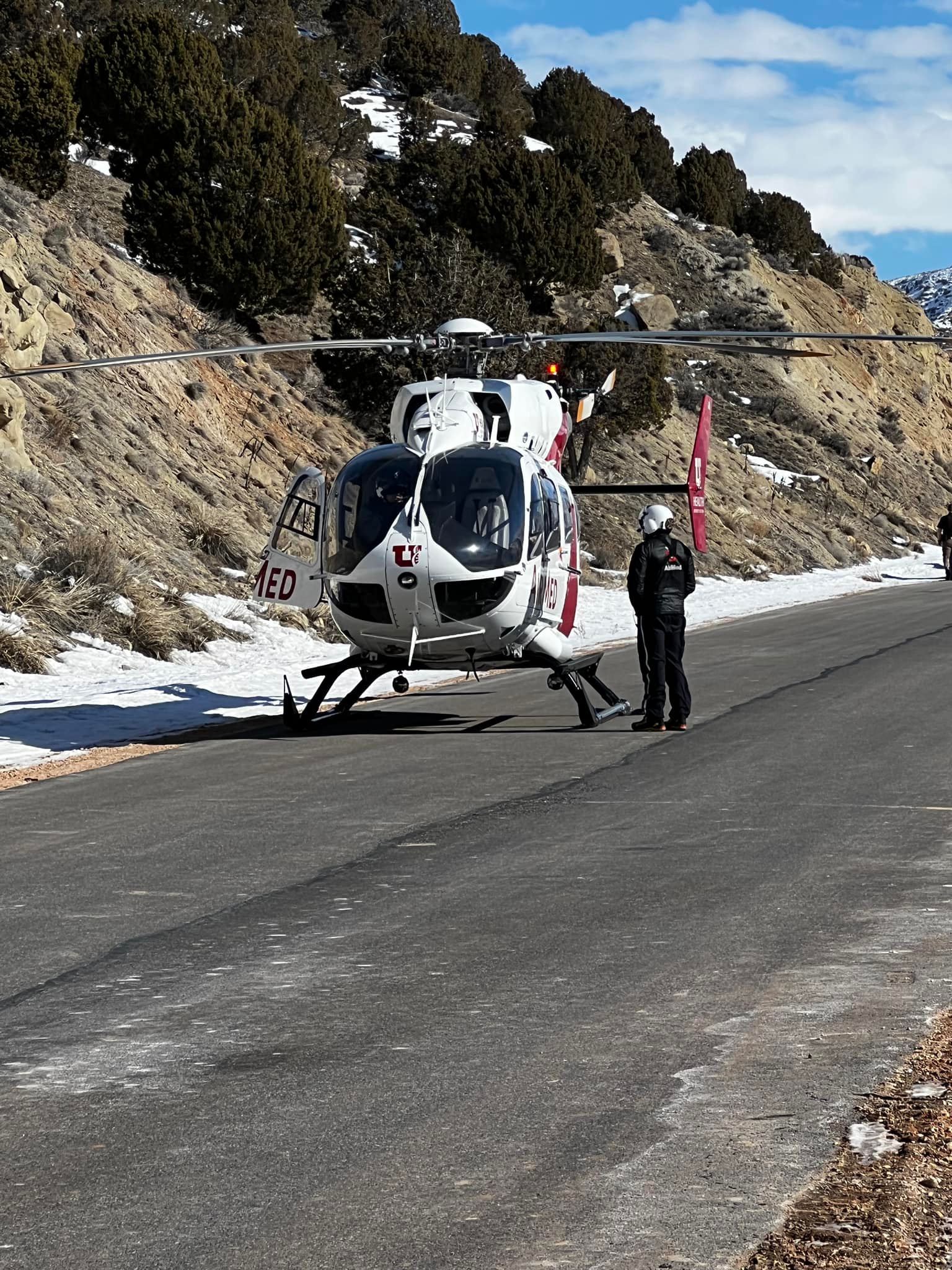 AirMed responds to a hunting accident that happened Monday morning about a mile south of I-80 and 10 miles northeast of Echo in Summit County, according to sheriff's officials.