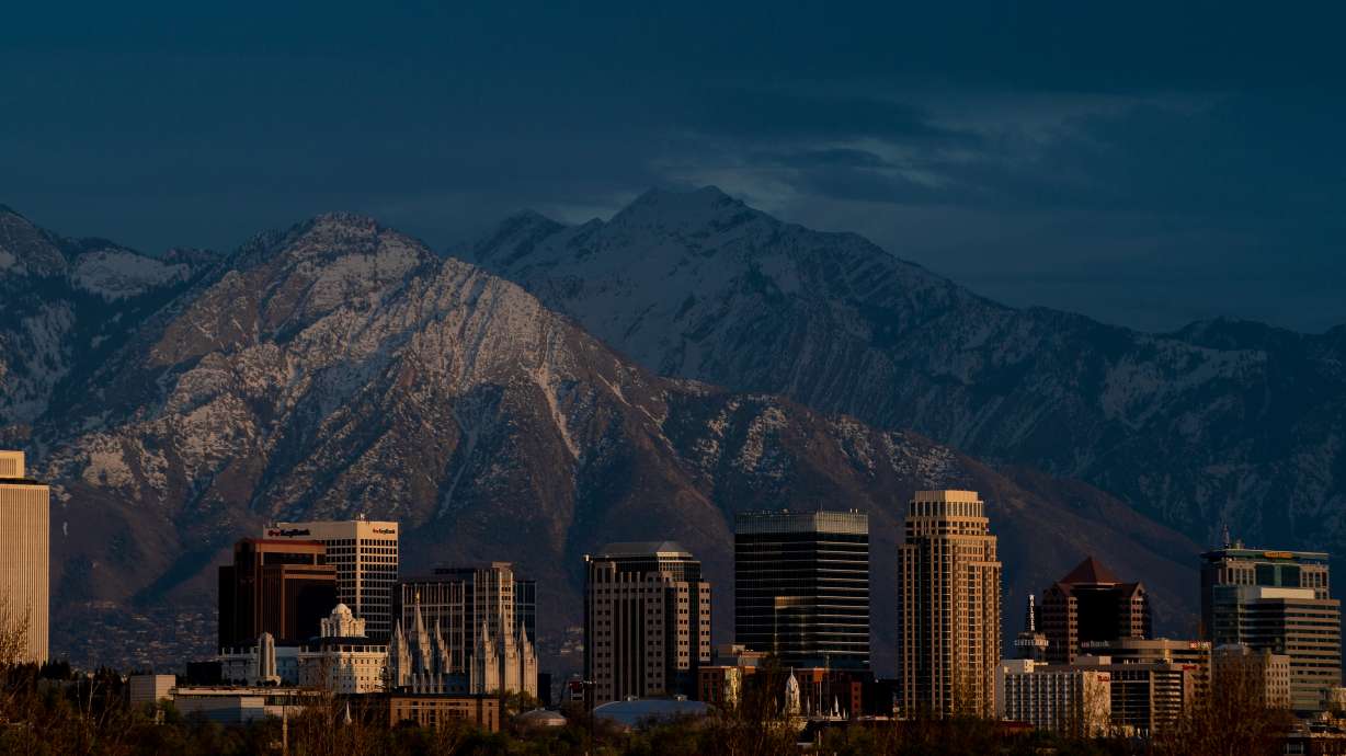 Salt Lake City is pictured at sunset. Real estate data company Clever this week published new data that found that Salt Lake City ranks as the second-best startup city in the U.S., trailing only Las Vegas.