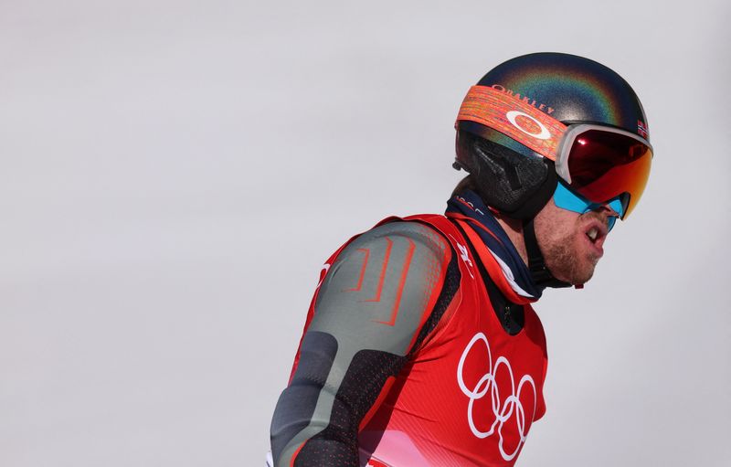 2022 Beijing Olympics - Alpine Skiing - Training - National Alpine Skiing Centre, Yanqing district, Beijing, China - February 4, 2022. Aleksander Aamodt Kilde of Norway during training.