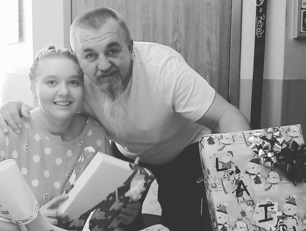 Laiha Slayton with her father Woodrow Slayton.