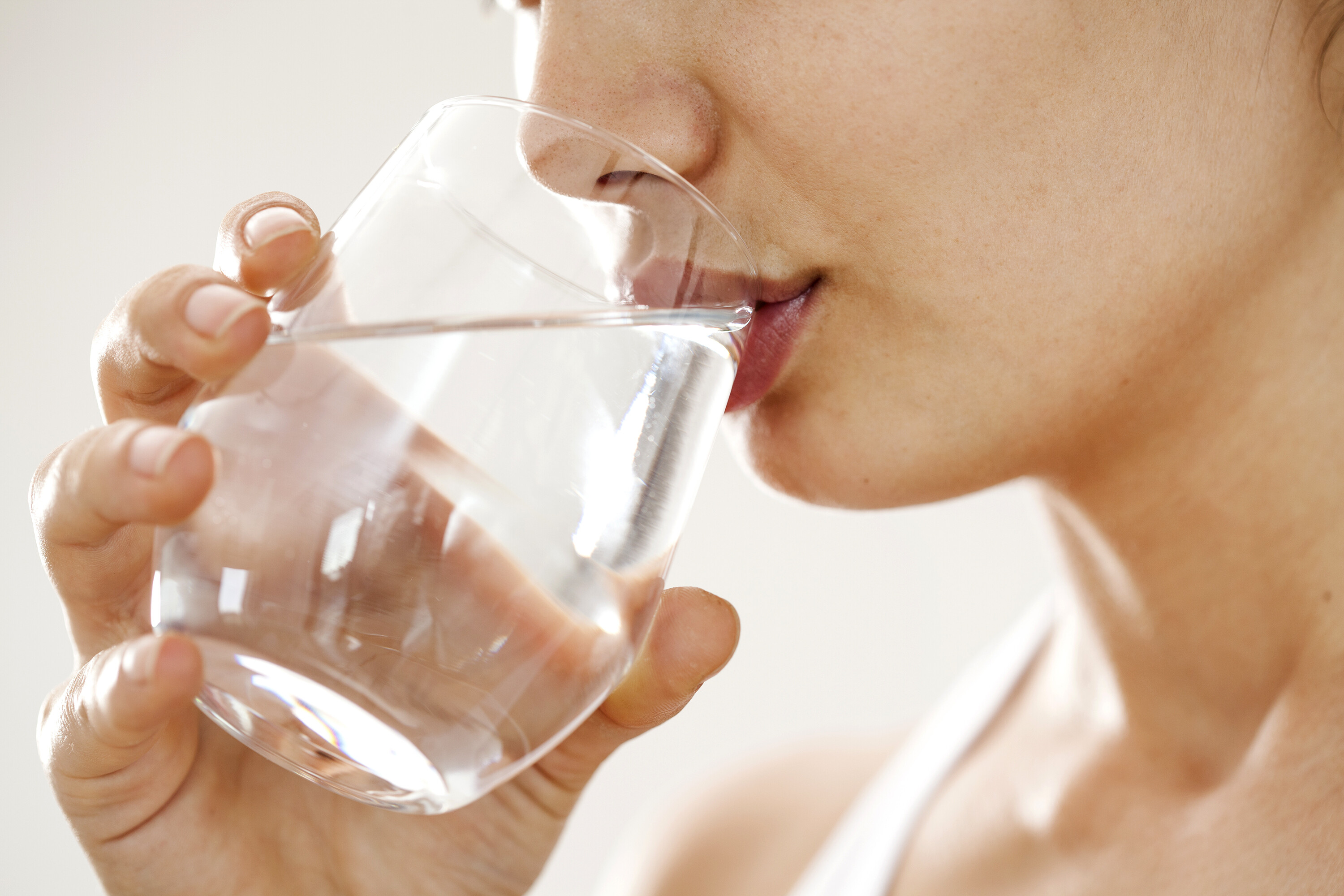 Some people think drinking a glass of water can stop hiccups.
