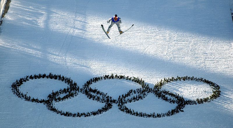 Korea’s Chil Gu Kang trains on the 90-meter ski jump at
the Utah Olympic Park on Feb. 6, 2002.