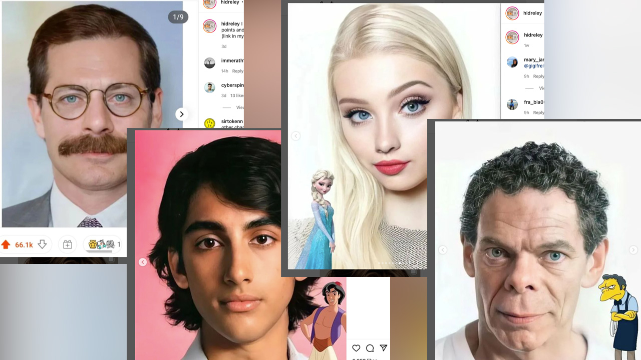 Artist Hidreley Diao uses artificial intelligence to recreate real-life Disney characters, and more