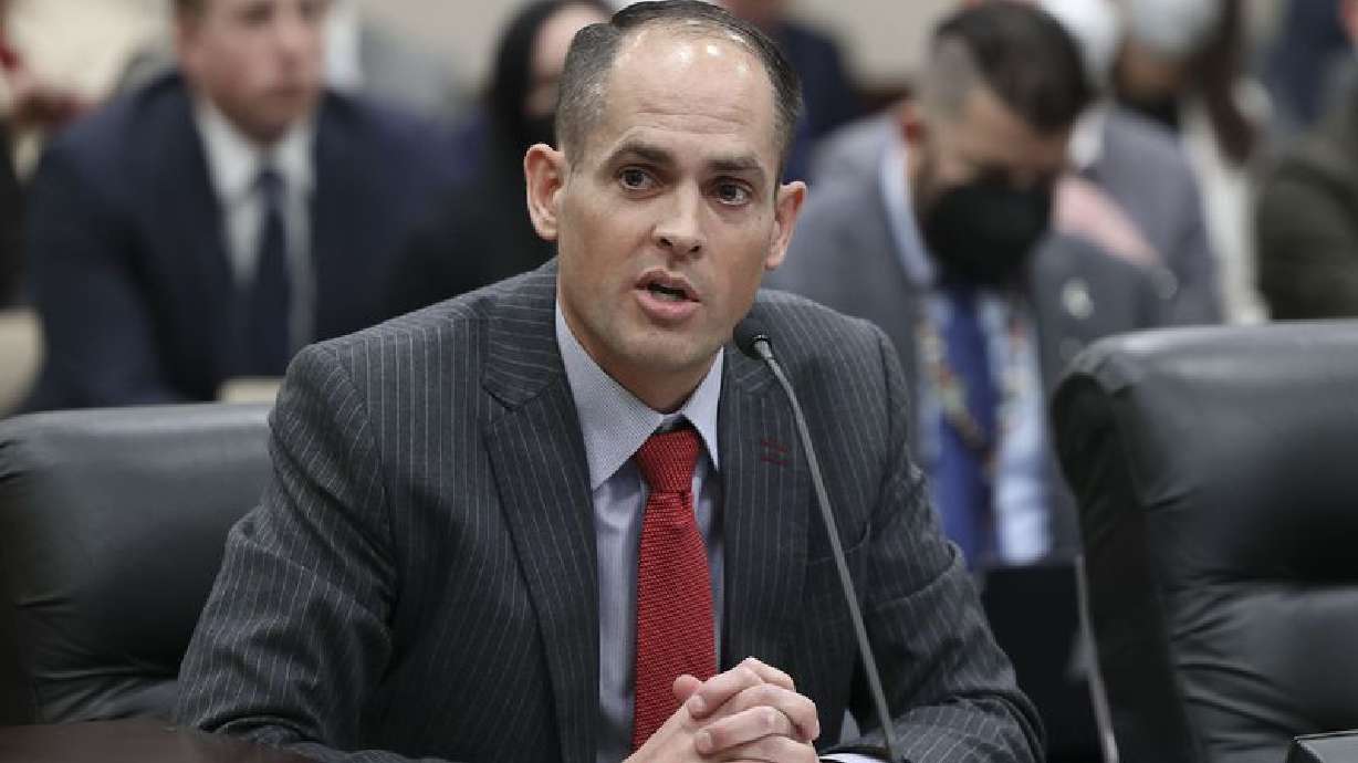 Sen. Mike McKell, R-Spanish Fork, speaks during a Senate Business and Labor Committee meeting at the Capitol in Salt Lake City on Wednesday. McKell is sponsoring a bill to create a new license for anesthesiologist assistants.