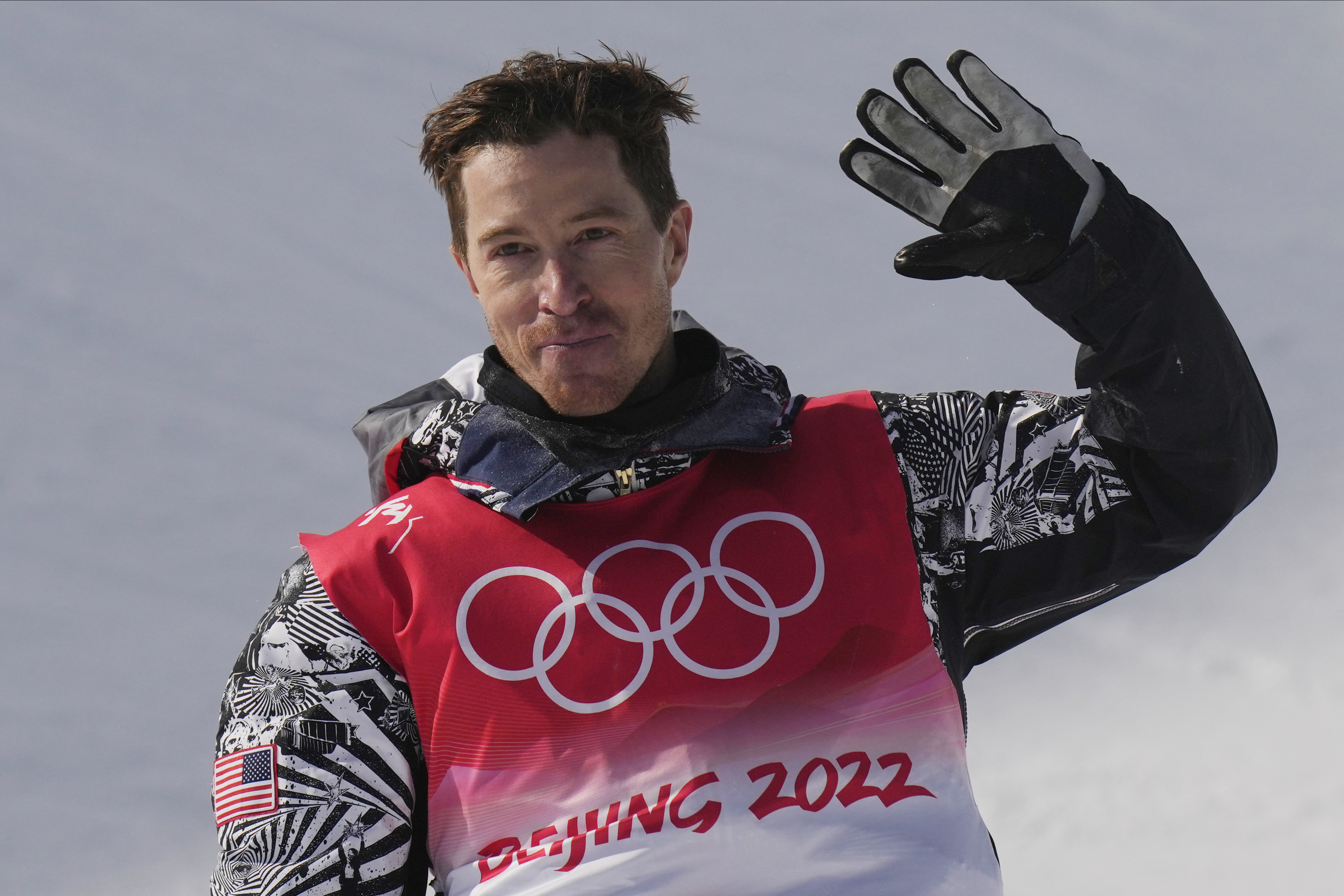 United States' Shaun White waves after competing in the men's halfpipe finals at the 2022 Winter Olympics, Friday, Feb. 11, 2022, in Zhangjiakou, China.