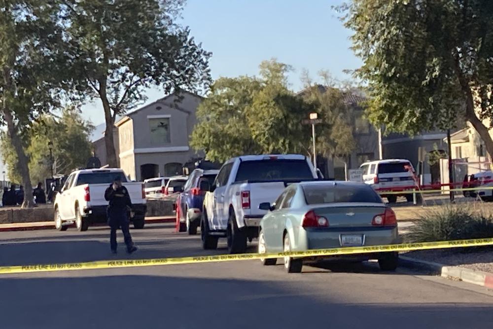 Five Phoenix police officers were shot and wounded after responding to a report of gunfire inside a home early Friday.