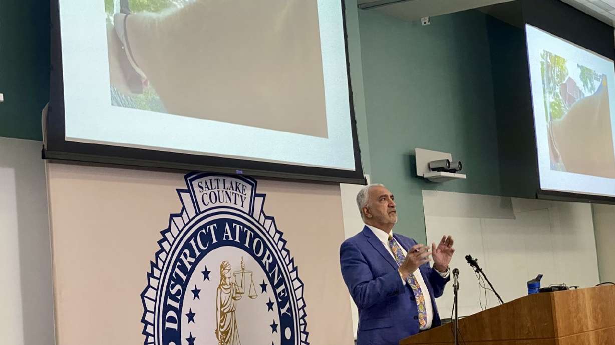 Salt Lake County District Attorney Sim Gill determined a Salt Lake police officer was legally justified in using deadly force against a man who shot at officers in July. Gill showed video from the incident on Friday, explaining that the officer's shot did not hit the man.