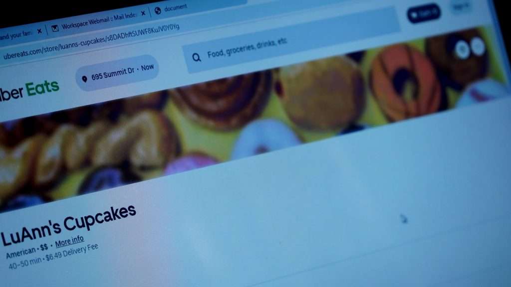 Uber Eats website included LuAnn’s Cupcakes. It listed items no longer sold and had pictures of items never sold, such as donuts.