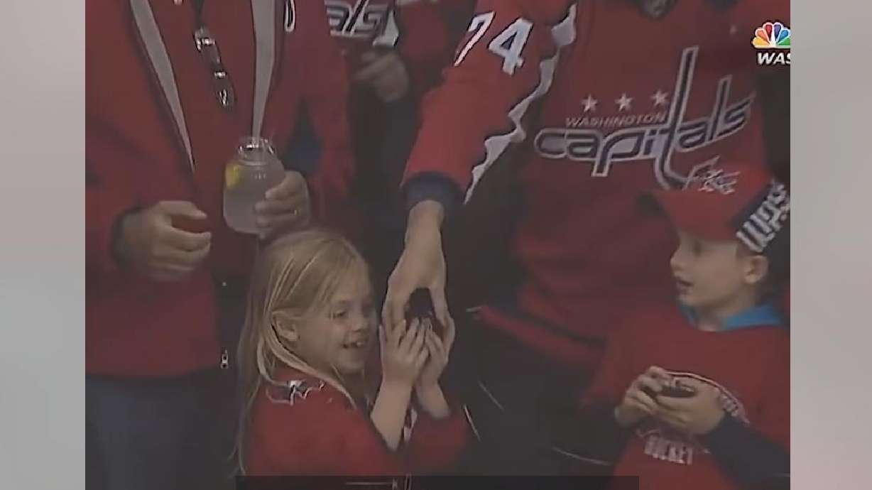 Young Washington Capitals fan finally gets what she wants.