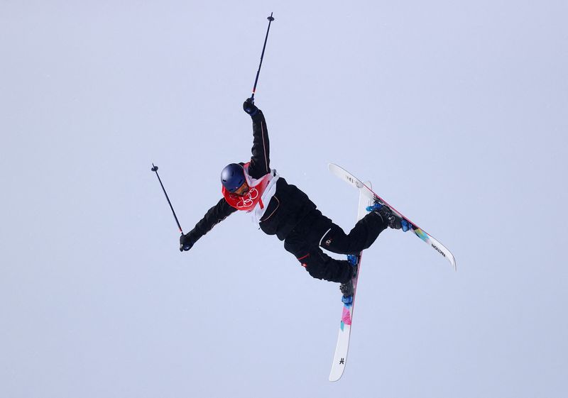 2022 Beijing Olympics - Freestyle Skiing - Women's Freeski Slopestyle - Final - Run 3 - Genting Snow Park, Zhangjiakou, China - February 15, 2022. Mathilde Gremaud of Switzerland in action.