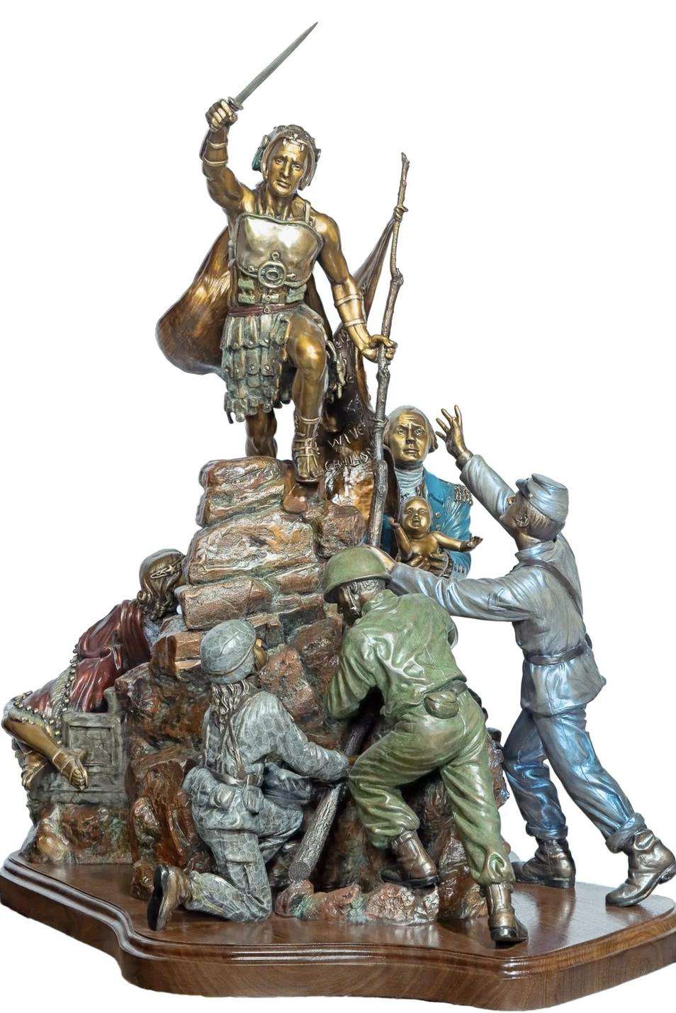 A smaller version of the Title of Liberty statue made for the Christ in America Legacy Park. Steven Neal is creating a sculpture garden which will overlook Heber Valley and contain religious and patriotic sculptures.