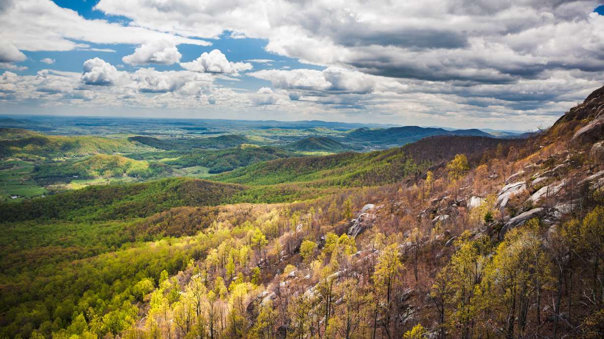 A view from the Old Rag Mountain hiking trail at Shenandoah National Park in Virginia. You'll have to get a special day-use ticket to visit Old Rag.