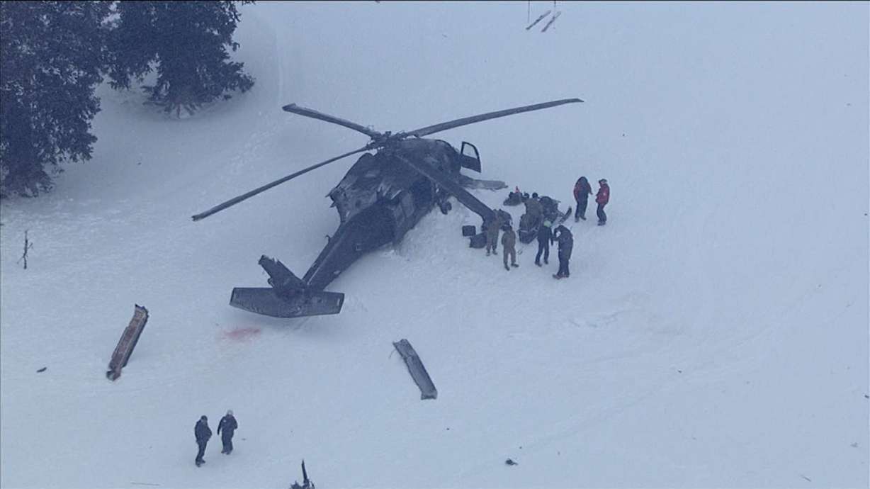 Unified police responded to an area near Snowbird on Feb. 22 where two Blackhawk helicopters were involved in an accident near Mineral Basin in Little Cottonwood Canyon. No injuries were reported.