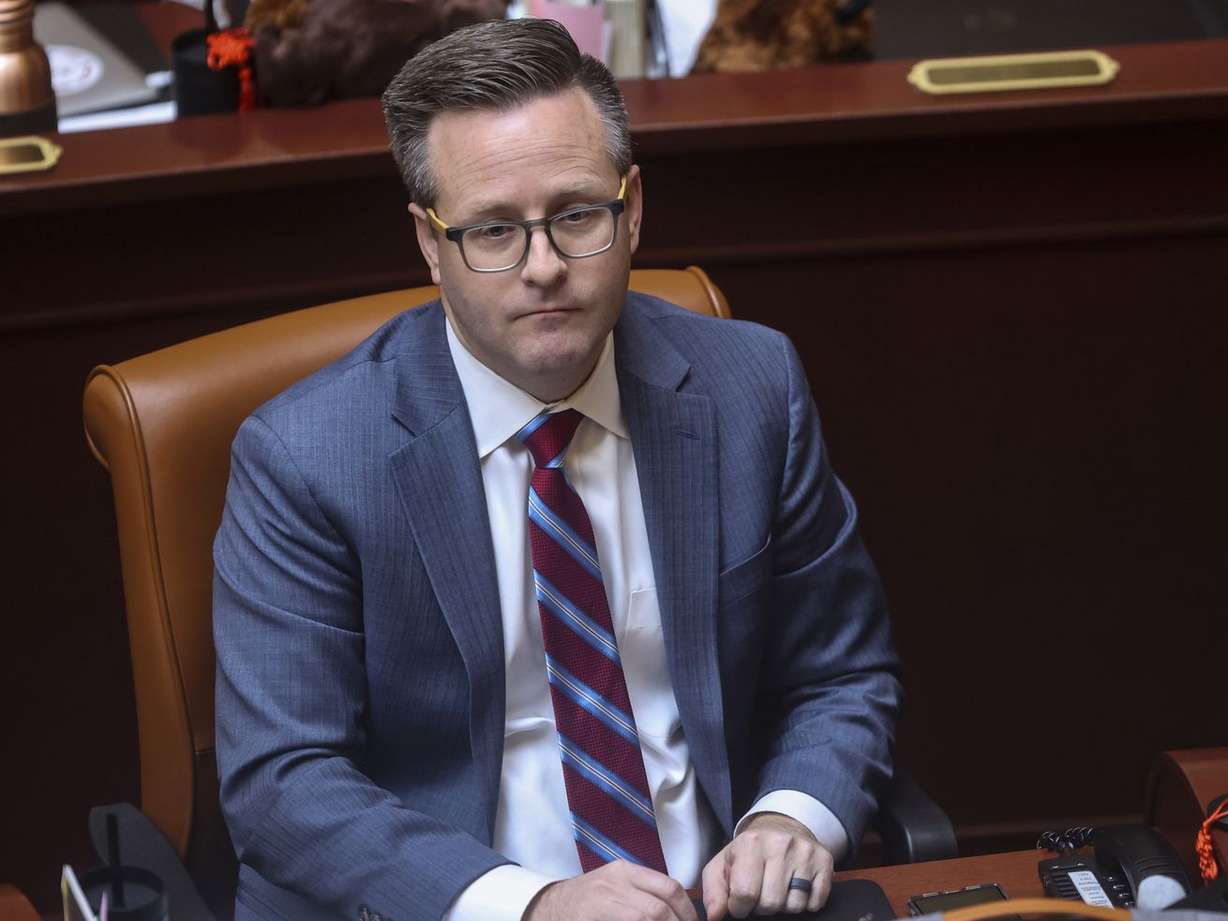 Rep. Brady Brammer, R-Highland, is pictured in the
House chamber at the Capitol in Salt Lake City on Friday.