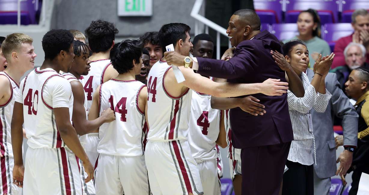 Layton Christian and Juan Diego play in a 3A boys basketball semifinal game at Weber State University in Ogden on Friday, Feb. 25, 2022. Layton Christian won 80-69.