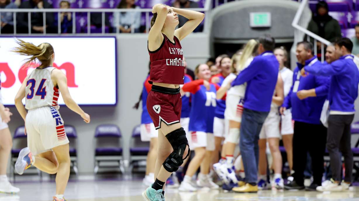 Richfield and Layton Christian play in 3A girls basketball semifinal action at Weber State University in Ogden on Friday, Feb. 25, 2022. Richfield won 43-39.
