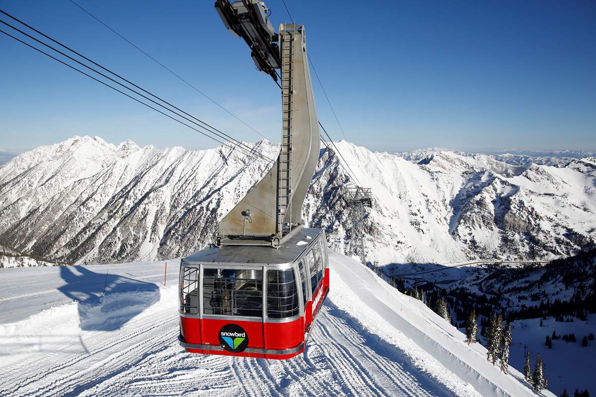 A view of Snowbird's Aerial Tram.