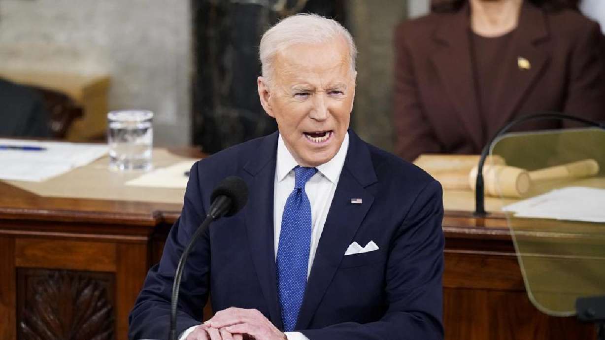 President Joe Biden delivers his State of the Union address to a joint session of Congress at the Capitol on Tuesday in Washington. The Biden administration is seeking another $10 billion to help protect Ukraine and an additional $22.5 billion to cover coronavirus pandemic-related expenses.