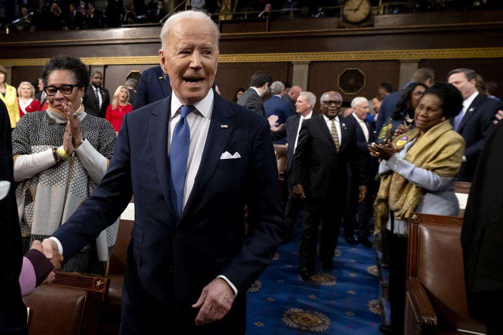 President Joe Biden arrives to deliver his first State of the Union address to a joint session of Congress at the Capitol on Tuesday. The Biden administration is seeking another $10 billion to help protect Ukraine and an additional $22.5 billion to cover coronavirus pandemic-related expenses.