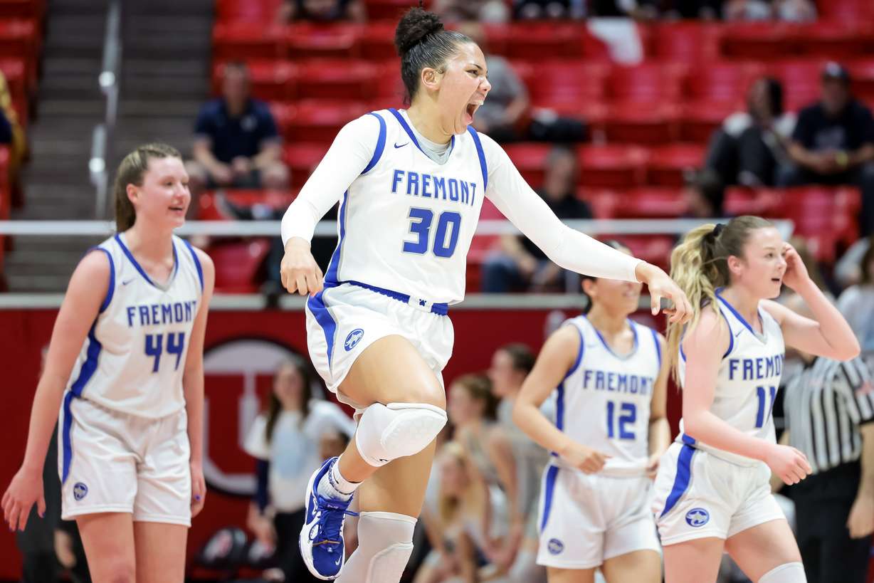 Fremont and Westlake compete in a 6A high school girls basketball semifinal game at the Huntsman Center in Salt Lake City on Thursday, March 3, 2022.