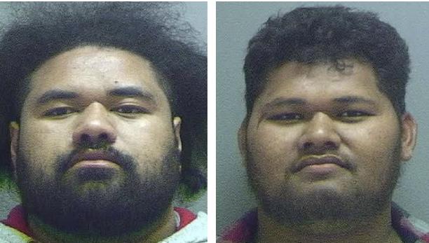Albert Schuster, left, and Lance Malologa Sauvao Elenio, pictured in these 2020 photos, were each charged for a second time Thursday with aggravated kidnapping and aggravated assault and accused of holding a 14-year-old boy hostage at gunpoint.