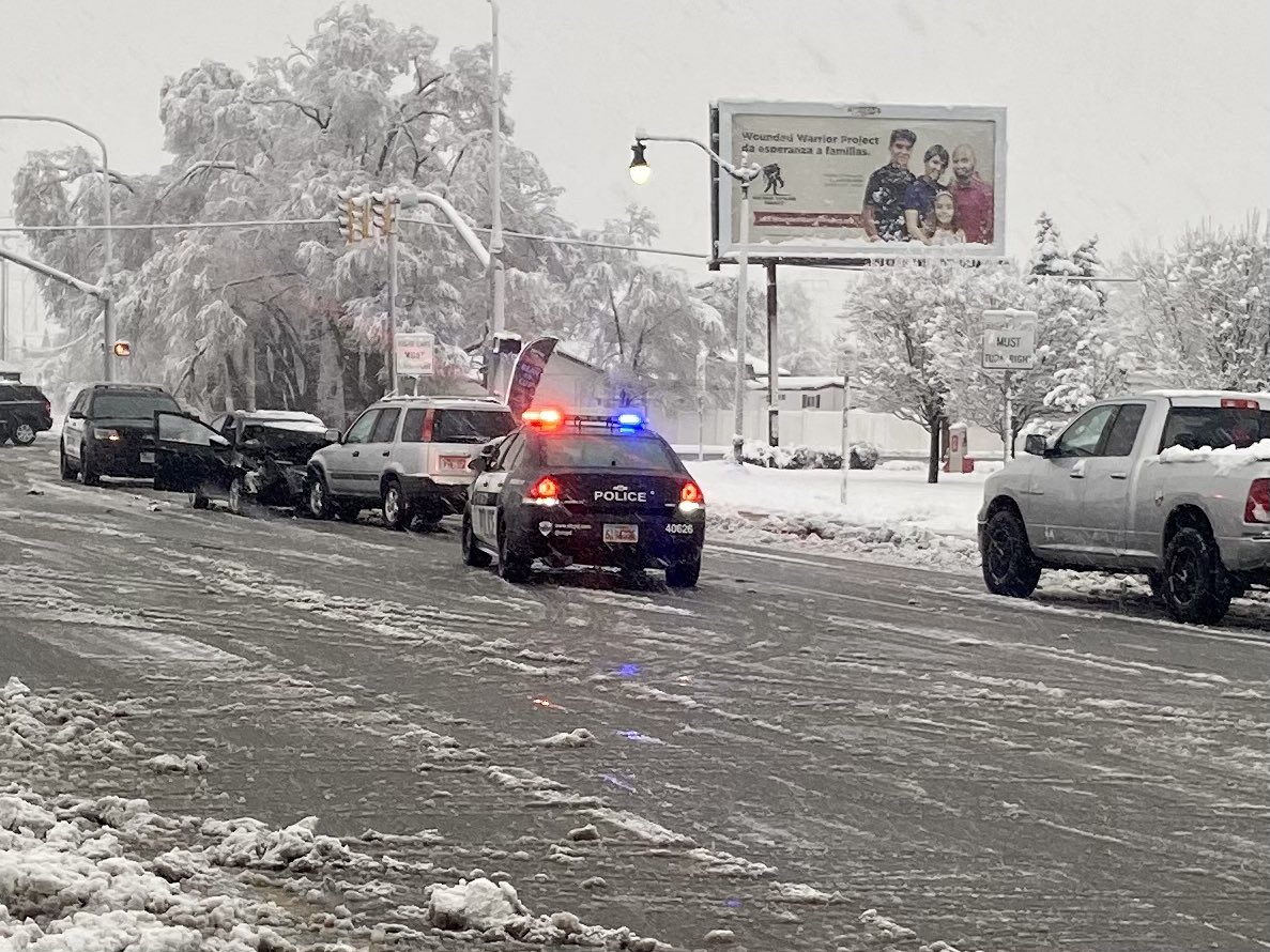 Police responded to a head-on hit-and-run crash Sunday morning in Salt Lake City in "less than ideal" weather conditions. 