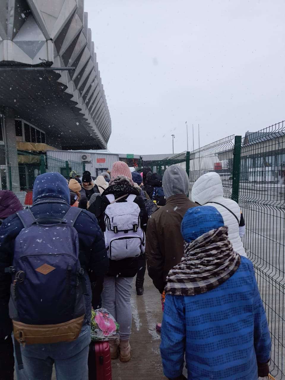 The Udaltsov family on their journey to flee Ukraine.